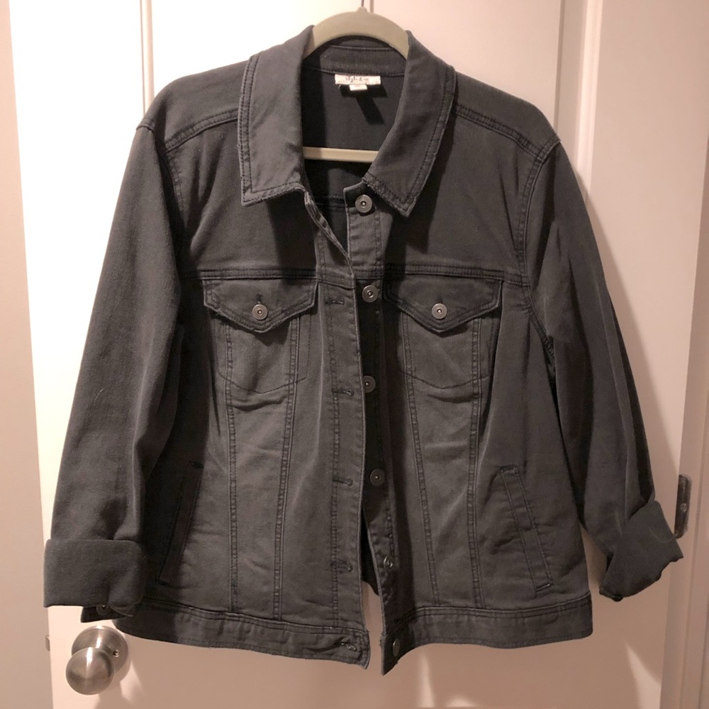 Gray denim jacket